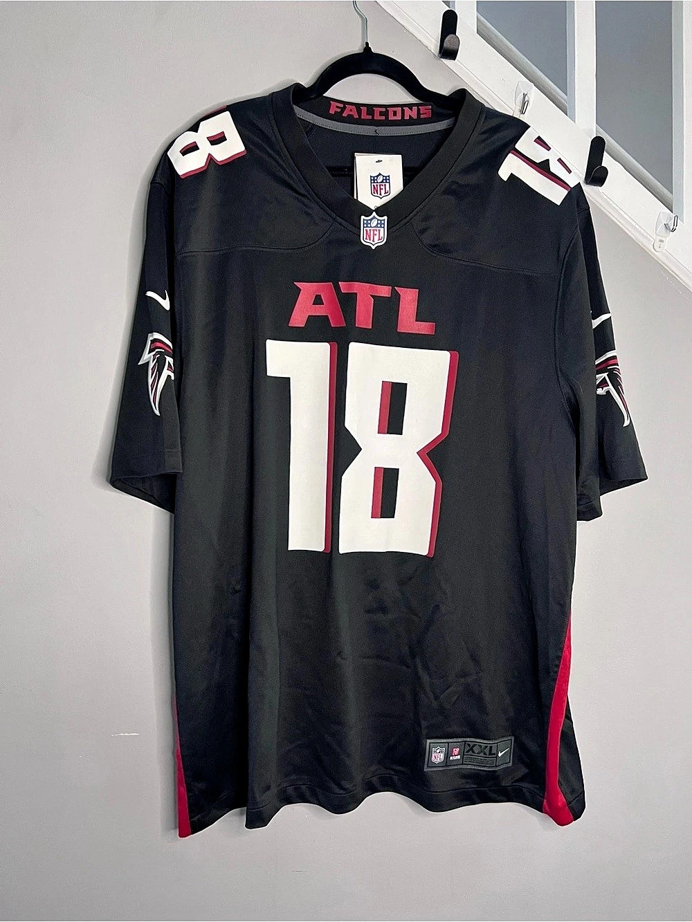 0231: Nike Atlanta Falcons Kirk Cousins #18 Nike Game Jersey Game Jersey Black